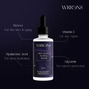 Retinol 1% serum before and after results on mature skin