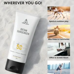 Non-greasy detan sunscreen by Urbangabru for men and women