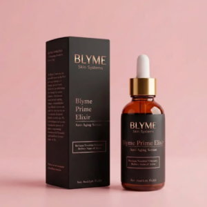 BLYME Prime Elixir before and after results on skin luminosity