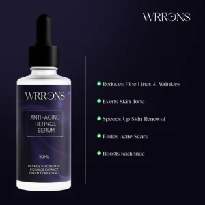 Anti aging retinol serum with 1% vitamin A for wrinkle reduction