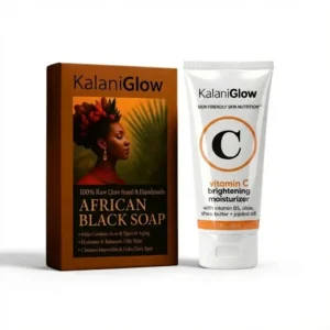 Authentic African black soap kit for hyperpigmentation treatment